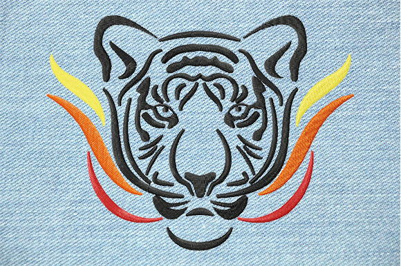 Fiery Tiger Face Large: A Design Review for Business Merch
