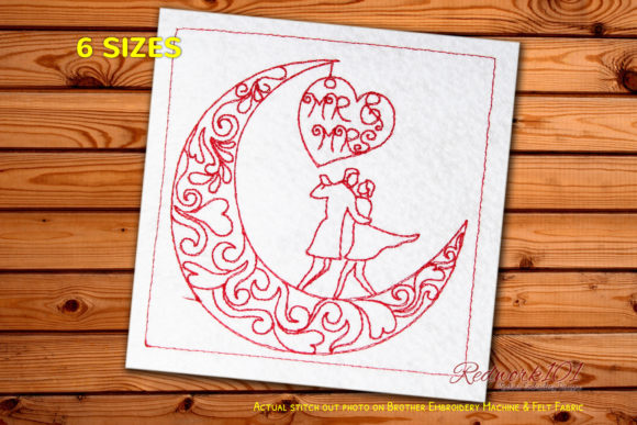 Romantic Couple Under the Moon Redwork: A Designer's Honest Review