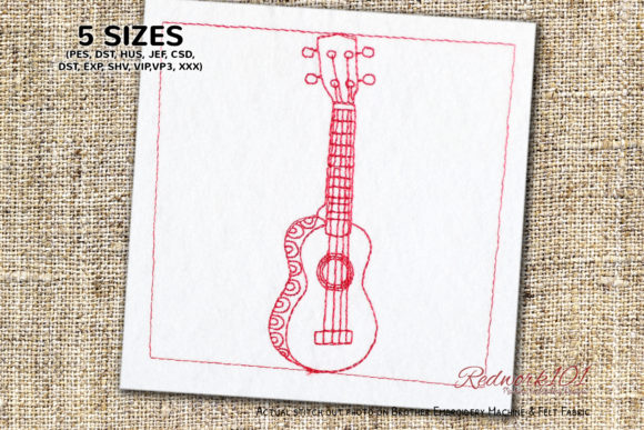 Ukulele Guitar: A Designer’s Review of a Redwork Music Design