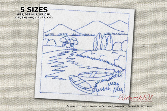 Wooden Boat in the River Embroidery Design Review